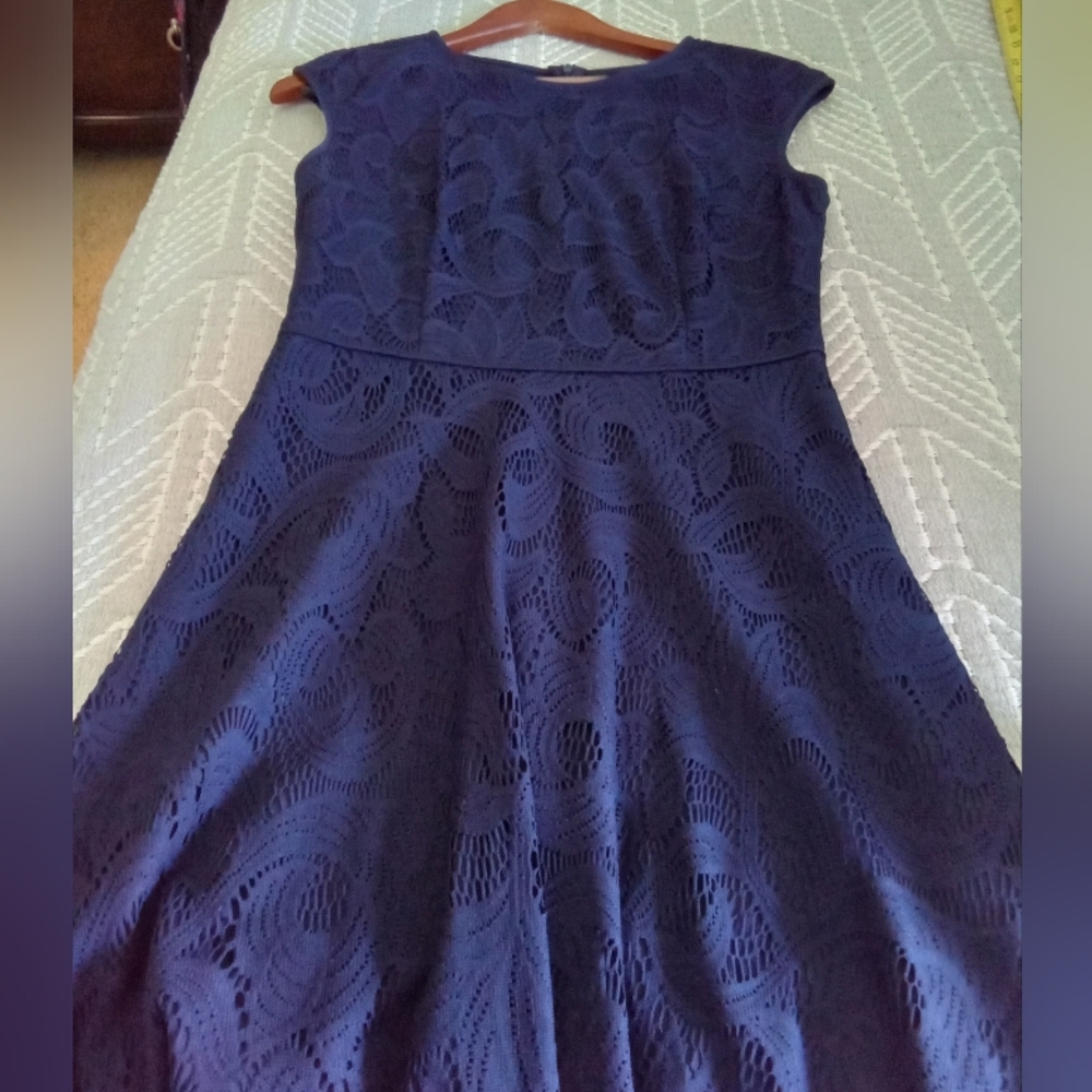 Navy lace dress size 4.